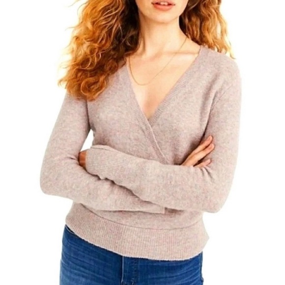 Madewell Sweaters - Madewell Faux Wrap Alpaca Wool Blend Sweater Size Small